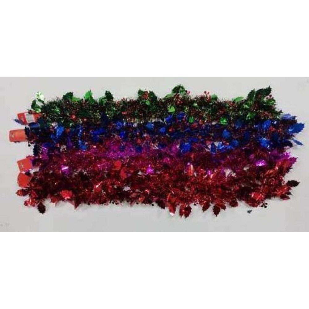 Guirnalda navideña de colores hojas 1.8m 12 Pza por mayor en Chile