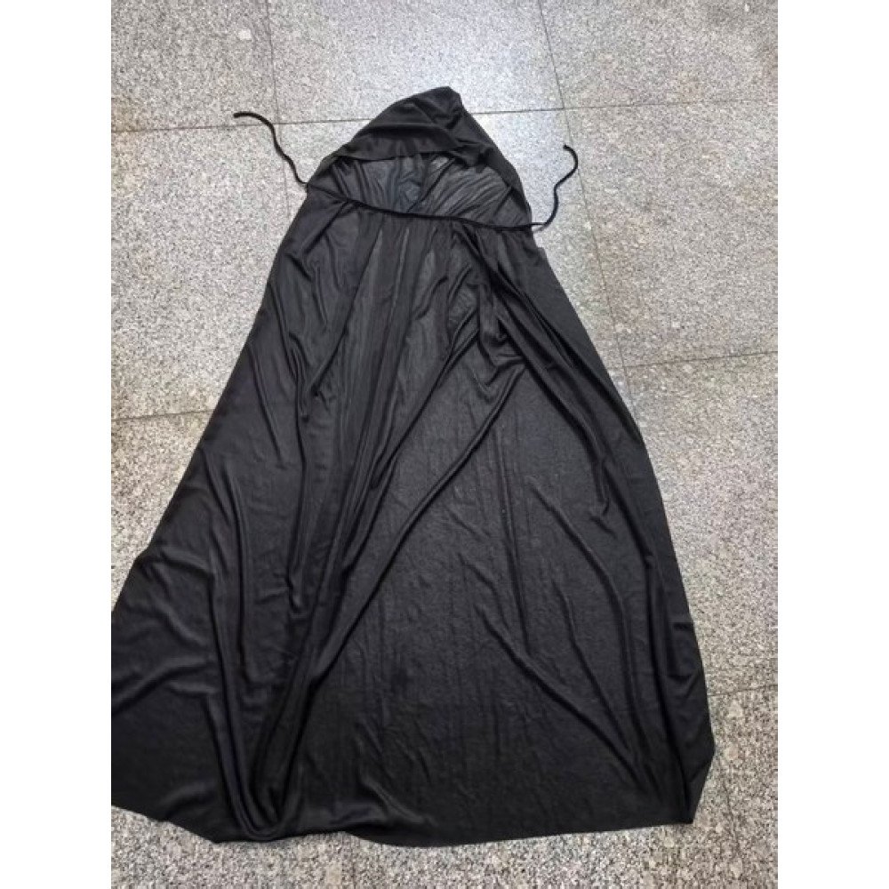 HALLOWEEN CAPA NEGRA CAPUCHA 140 cm por mayor en Chile