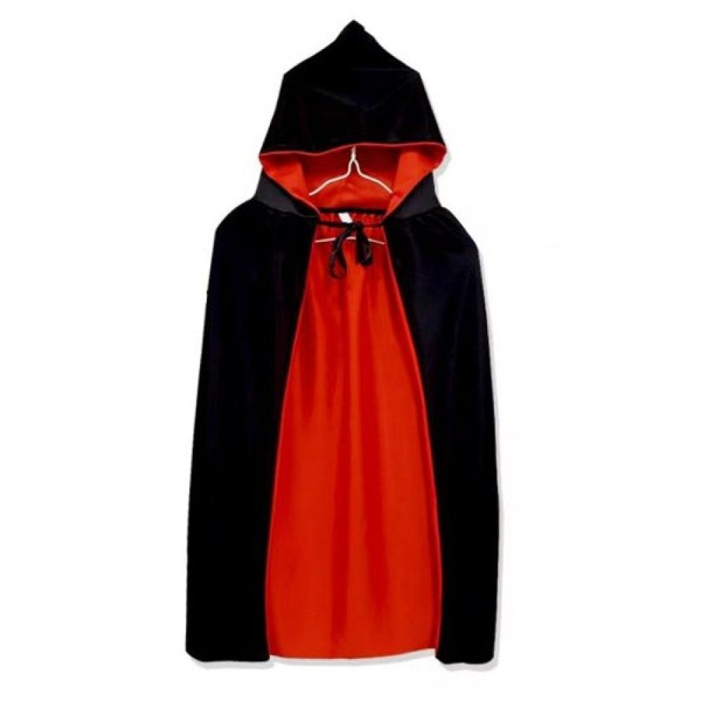 HALLOWEEN DOBLE CAPA NEGRA ROJA 140 cm por mayor en Chile