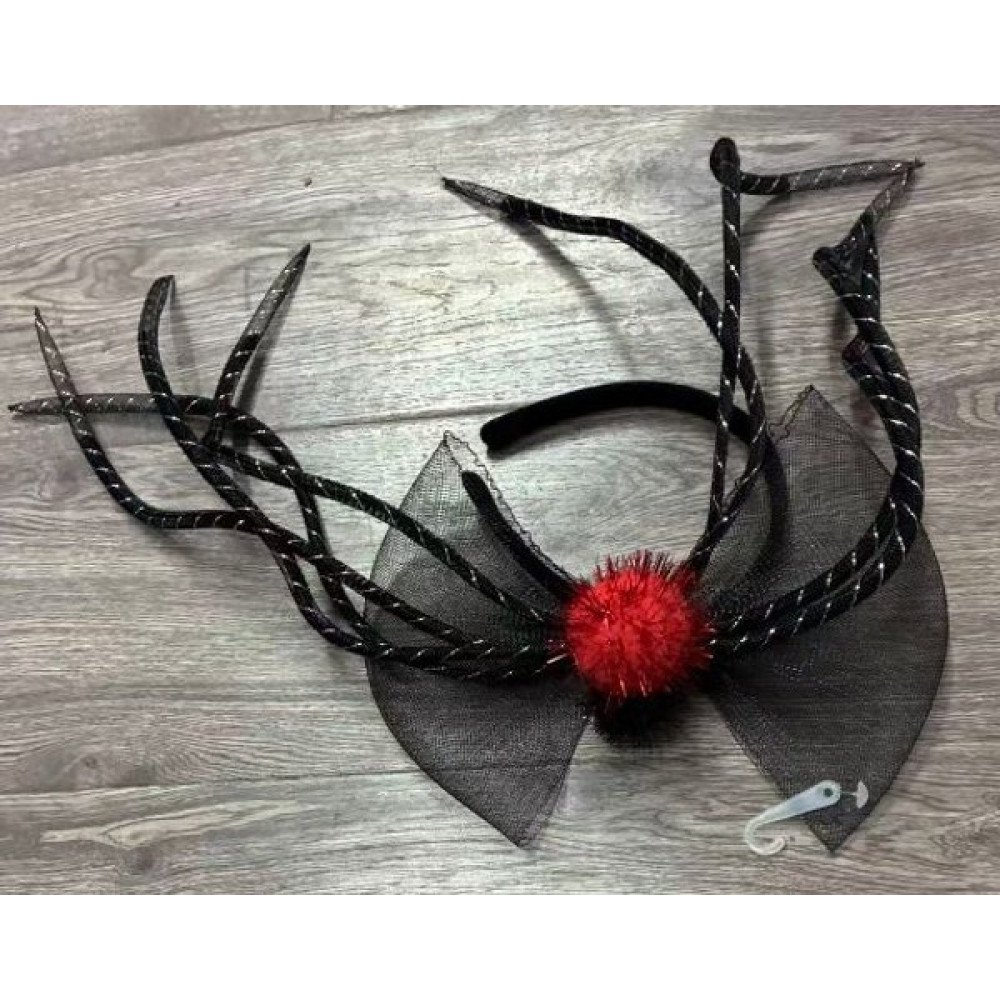HALLOWEEN DIADEMA ARAÑA POMPON ROJO 1 Pza por mayor en Chile