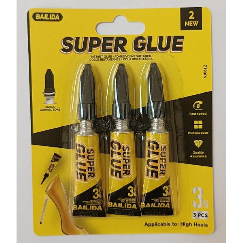 SUPER GLUE ENVASE AMARILLO 3 PZA por mayor en Chile