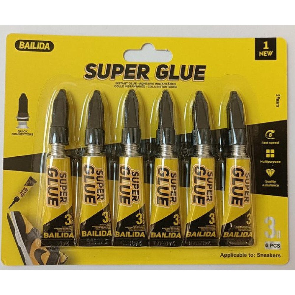 SUPER GLUE ENVASE AMARILLO 6 PZA por mayor en Chile