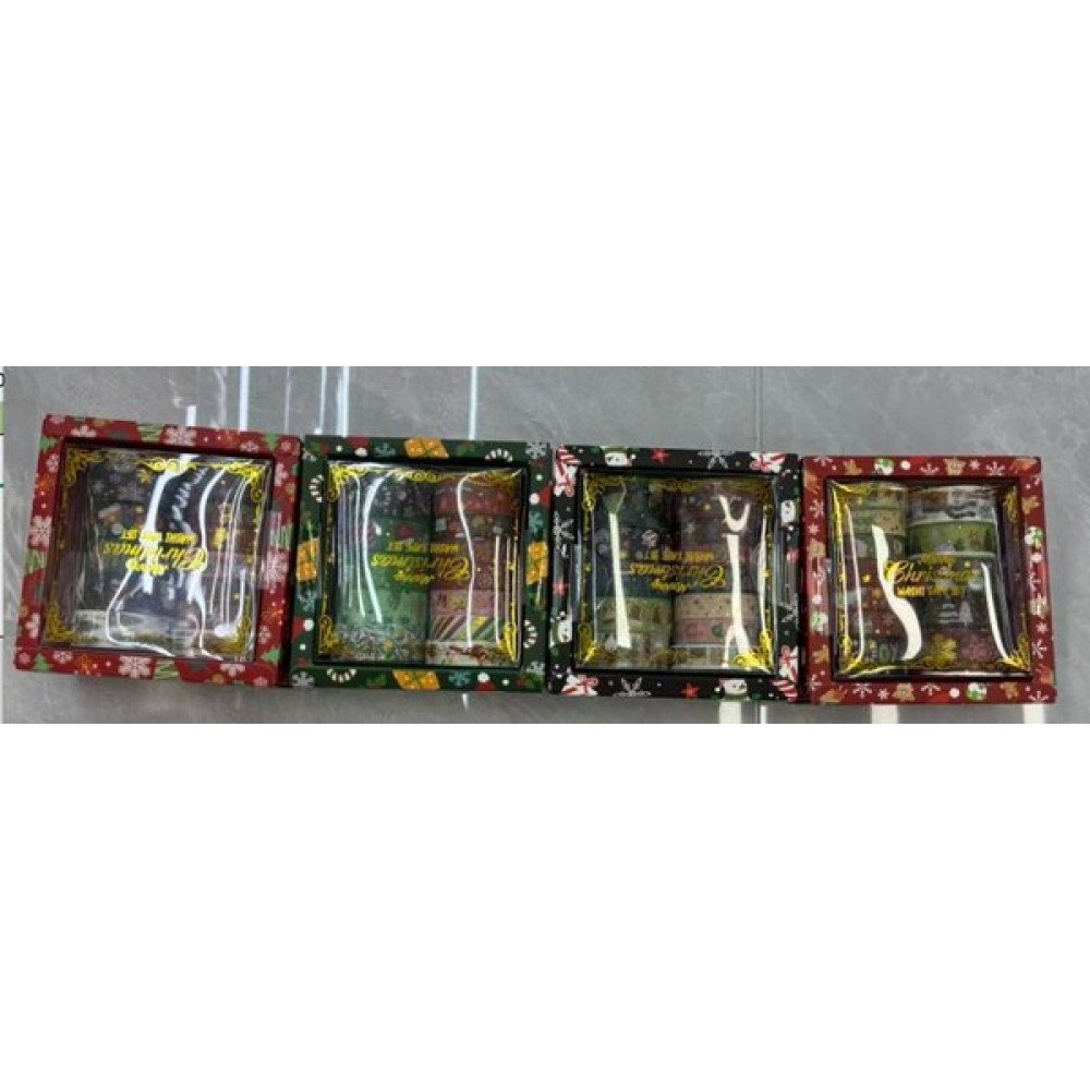 WASHI TAPE CAJA CINTAS ADHESIVAS SURTIDO 12 Pza por mayor en Chile