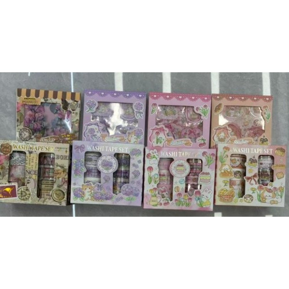WASHI TAPE CAJA CINTAS ADHESIVAS WASHI ANIMALES 1 Pza por mayor en Chile