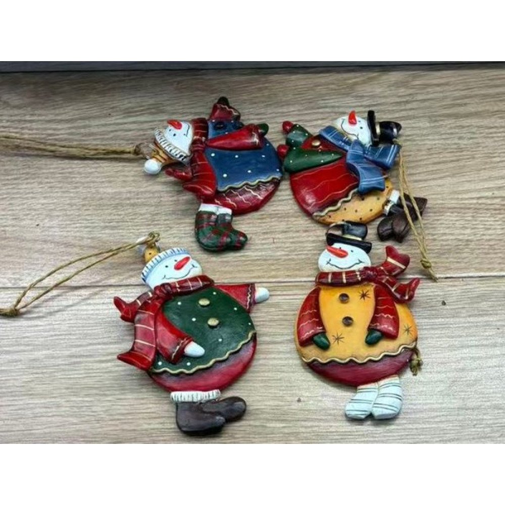NAVIDAD COLGANTE DECORACION MUÑECO NIEVE - Pack 12 unidades 12 PZA por mayor en Chile