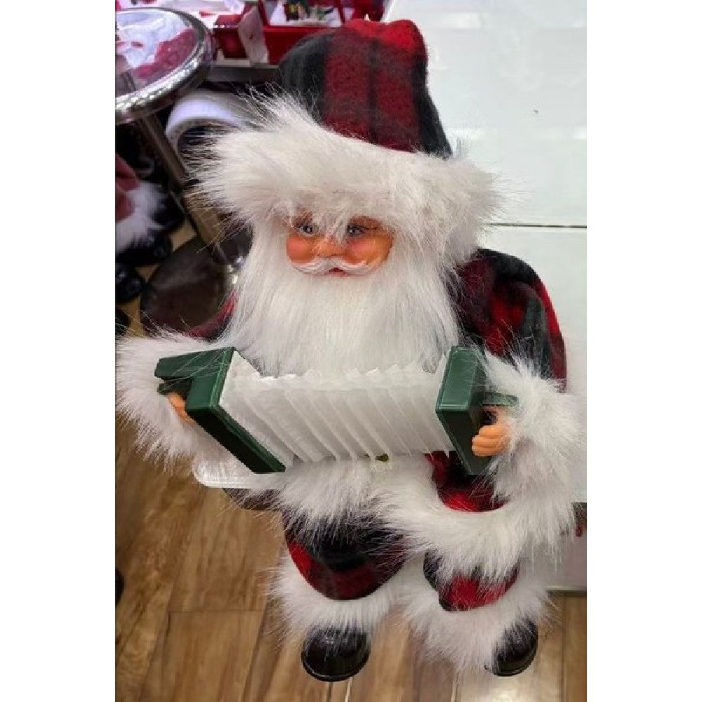 NAVIDAD PAPA NOEL ACORDEON ELECTRONICO - Pack 4 unidades 12 pza por mayor en Chile