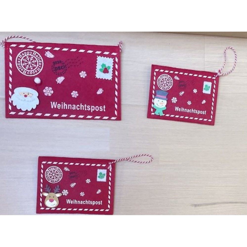 NAVIDAD SOBRE DECORATIVO FIELTRO 18 X 12 CM por mayor en Chile