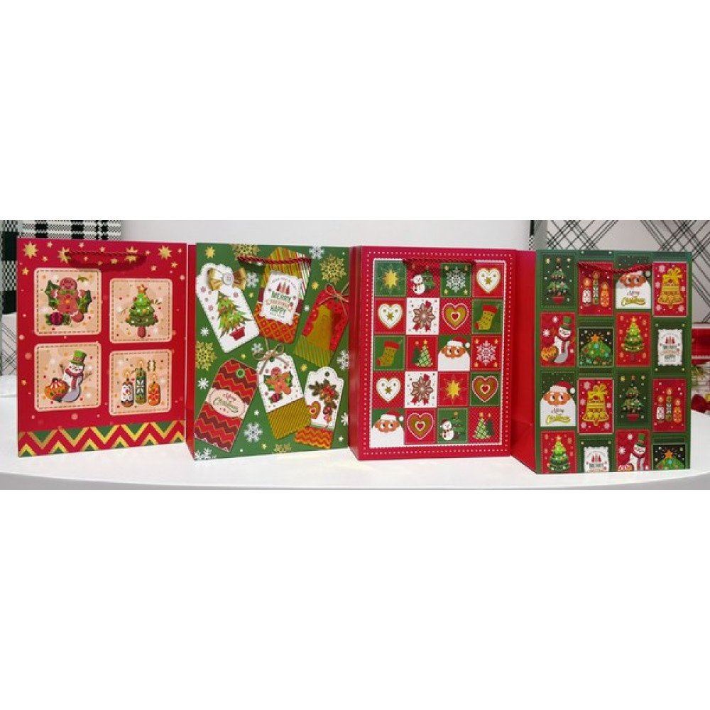 NAVIDAD BOLSA REGALO CUERDA 12 Pza por mayor en Chile