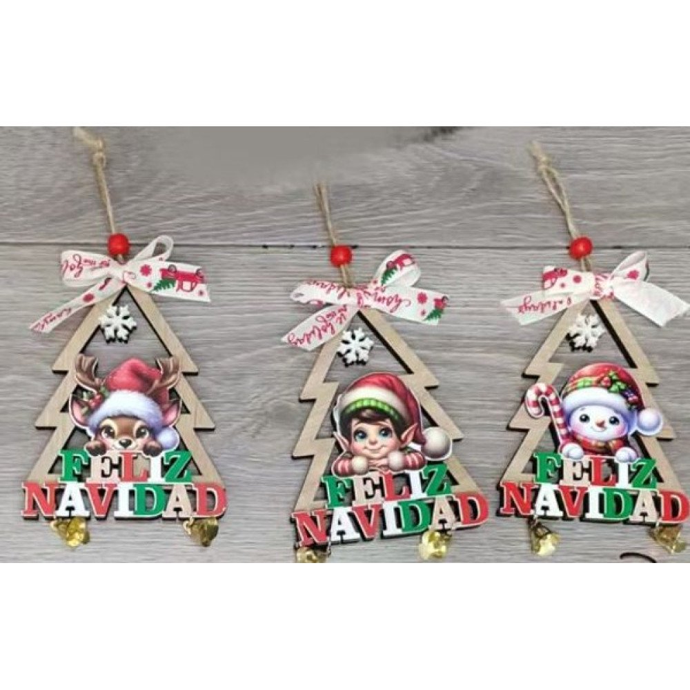NAVIDAD COLGANTE ADORNO FIGURA 12 Pza por mayor en Chile