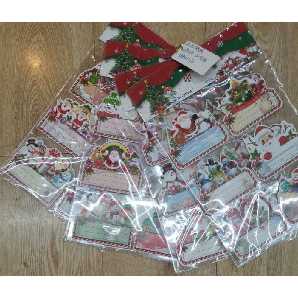 NAVIDAD TARJETAS ADHESIVAS 24 pza por mayor en Chile