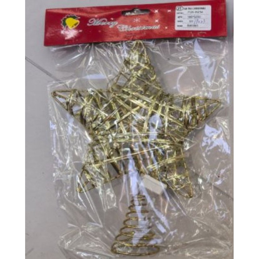 NAVIDAD ESTRELLA COPA MALLA CON LED 23cm-12 PZA por mayor en Chile