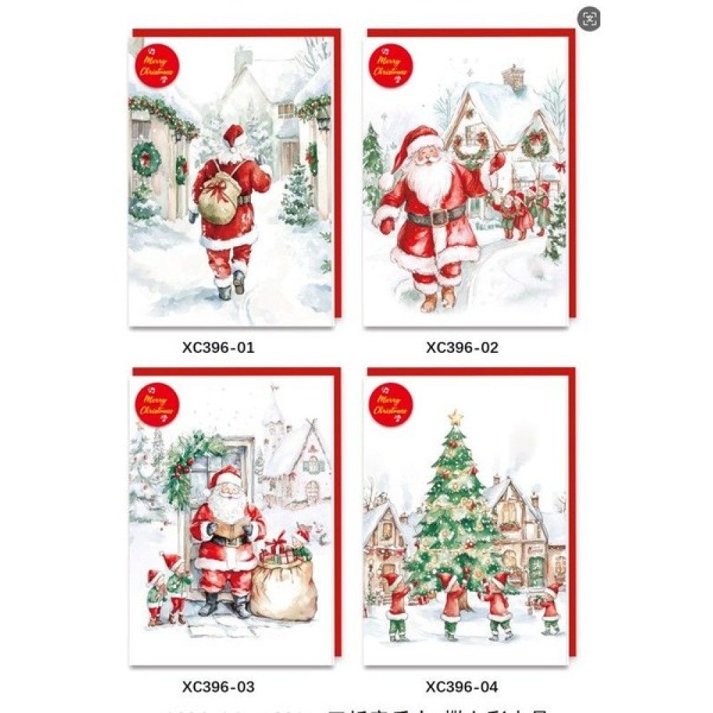 NAVIDAD TARJETA MUSICAL FONDO BLANCO 20cm-24 PZA por mayor en Chile