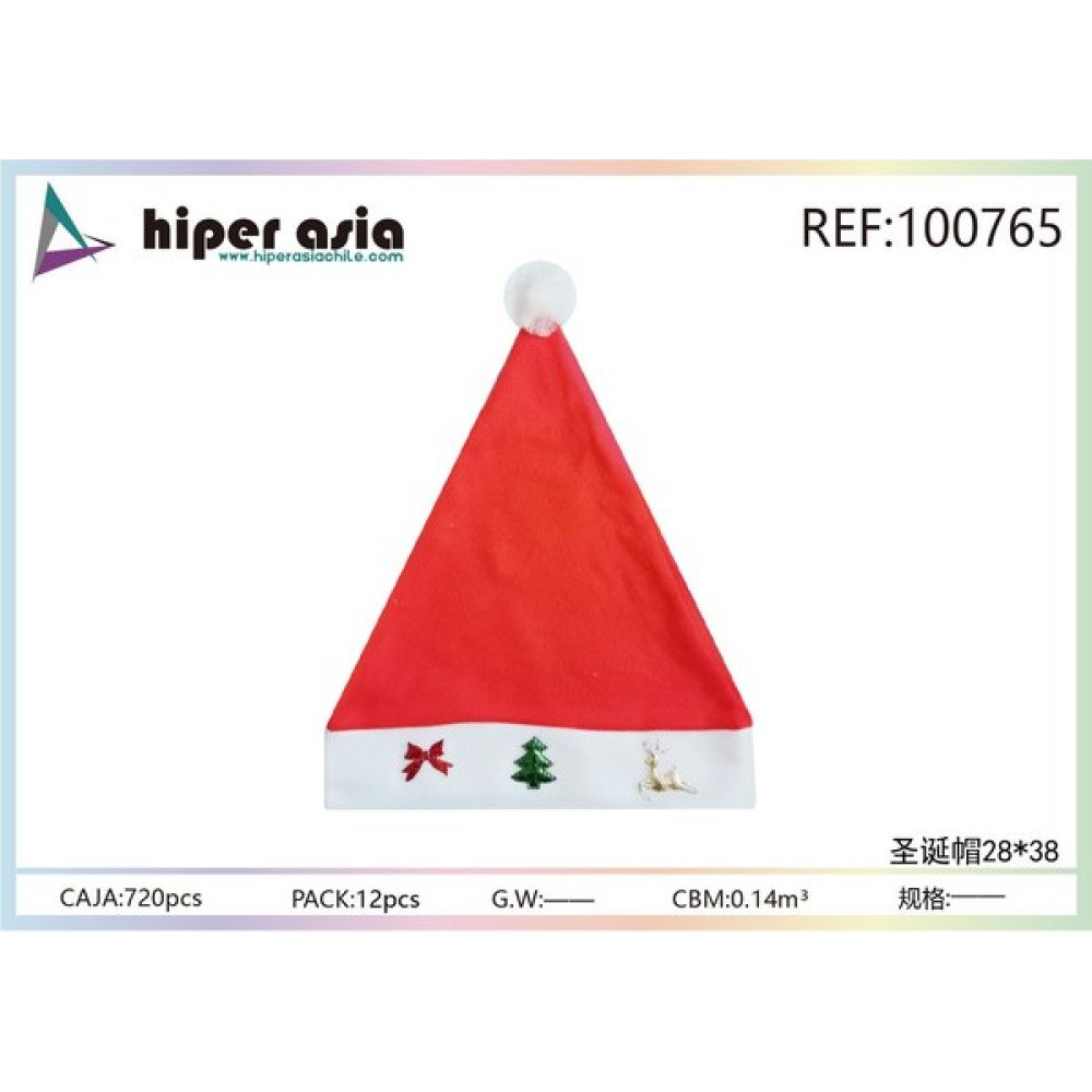 Gorros Navideños（12/720） 12 Pza por mayor en Chile