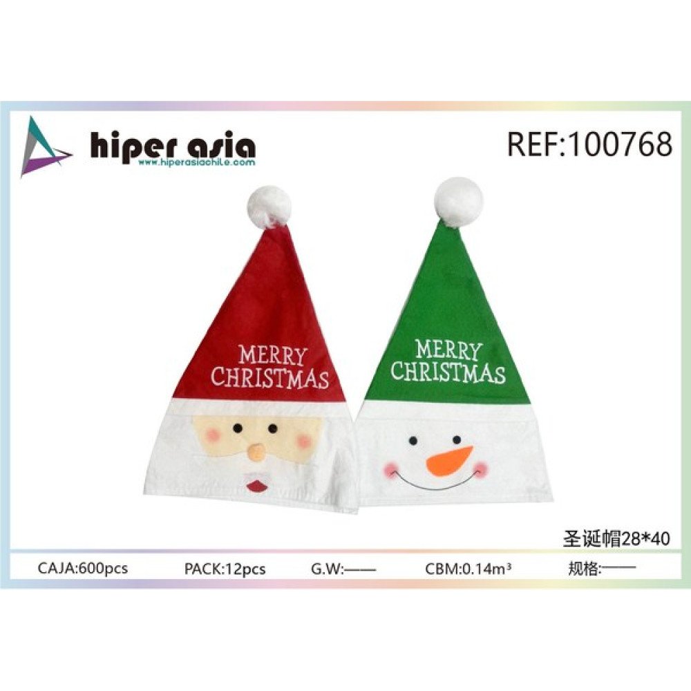Gorros Navideños（12/600） 12 Pza por mayor en Chile