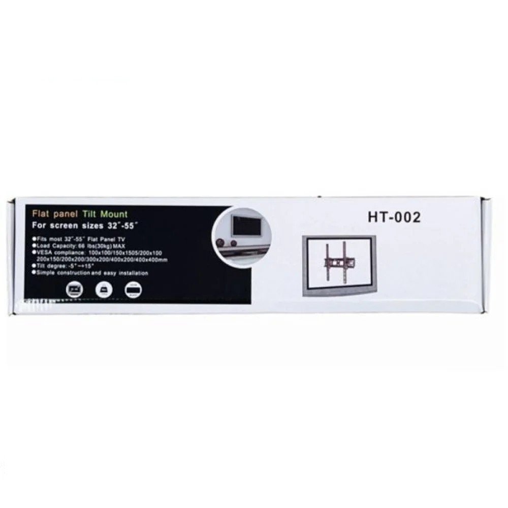 Soporte TV Pared Inclinable 32-55 Pulgadas HT-002 VESA 100·150·200·300·400mm · Carga máx 66kg · 32-55 pulg por mayor en Chile