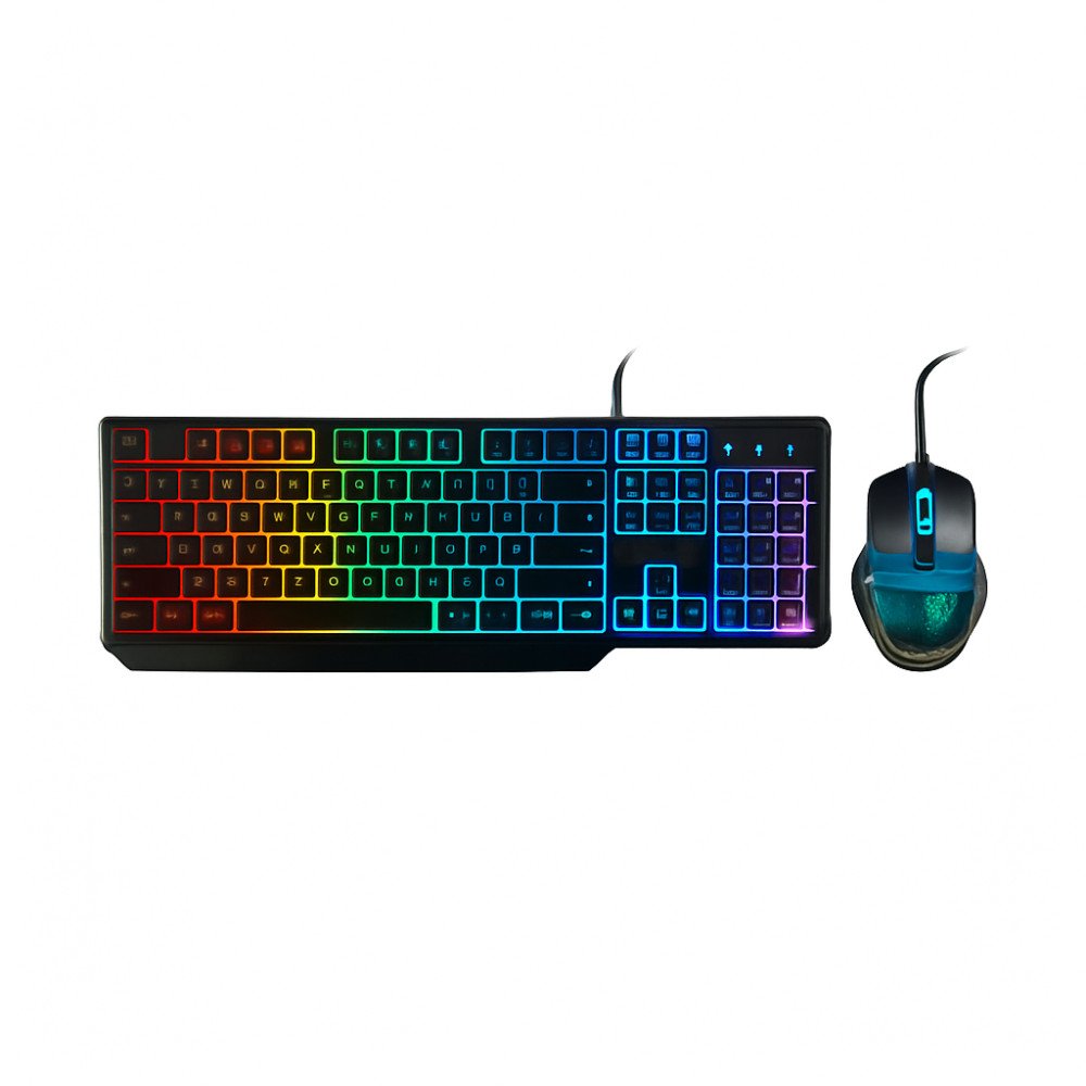 Teclado y Mouse con Cable Iluminado RGB Conector USB · 1 Pza por mayor en Chile