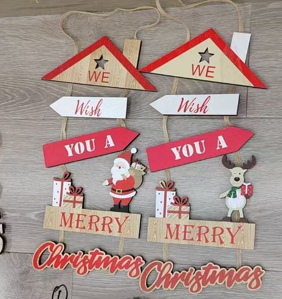NAVIDAD COLGANTE MENSAJES - Pack 12 unidades 12 Pza por mayor en Chile