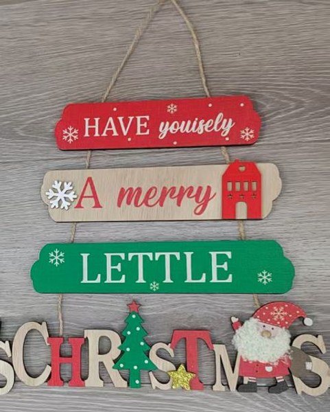 NAVIDAD COLGANTE MENSAJES - Pack 12 unidades 12 Pza por mayor en Chile