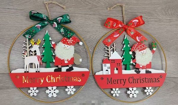 NAVIDAD COLGANTE ARO LAZO - Pack 6 unidades 12 Pza por mayor en Chile