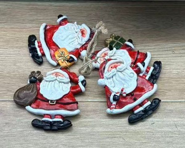 NAVIDAD COLGANTE DECORACION PAPA NOEL - Pack 12 unidades 12 PZA por mayor en Chile
