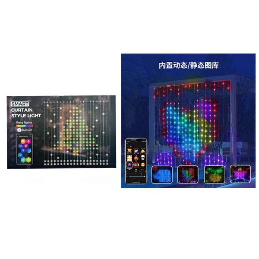 Cortina de Luces LED Inteligente 2M x 2M 2M × 2M · Control Remoto RGB por mayor en Chile