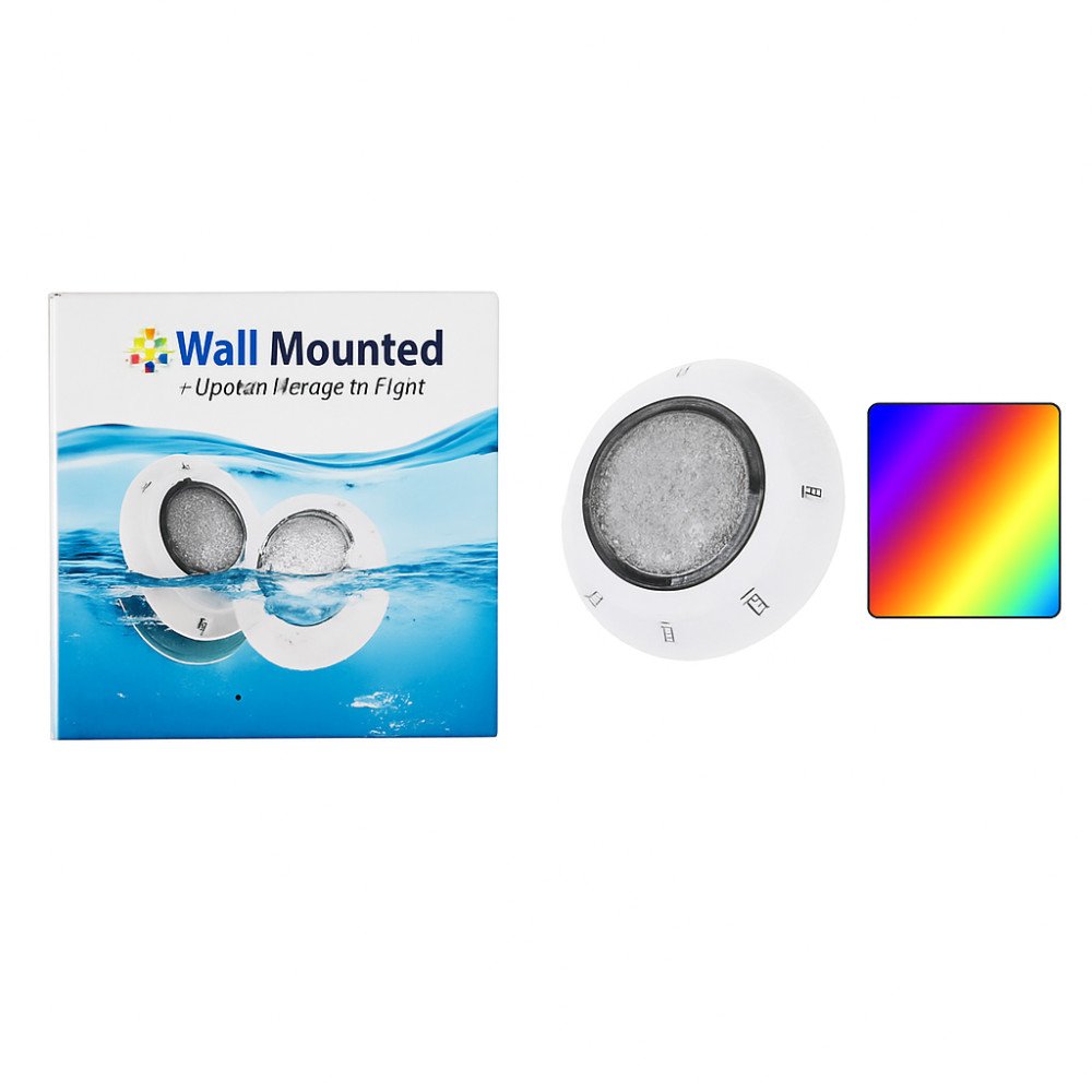 Luz LED Sumergible Piscina 12W Multicolor IP68 12W · 12V · Ø300mm · IP68 por mayor en Chile