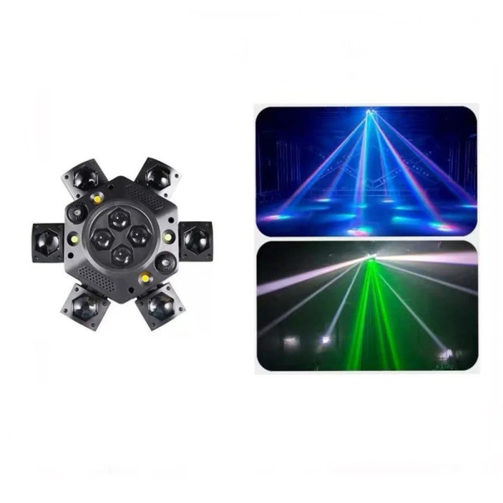 Luminaria LED Efecto Rayo 6 Cabezales Dmx 1 Pza por mayor en Chile
