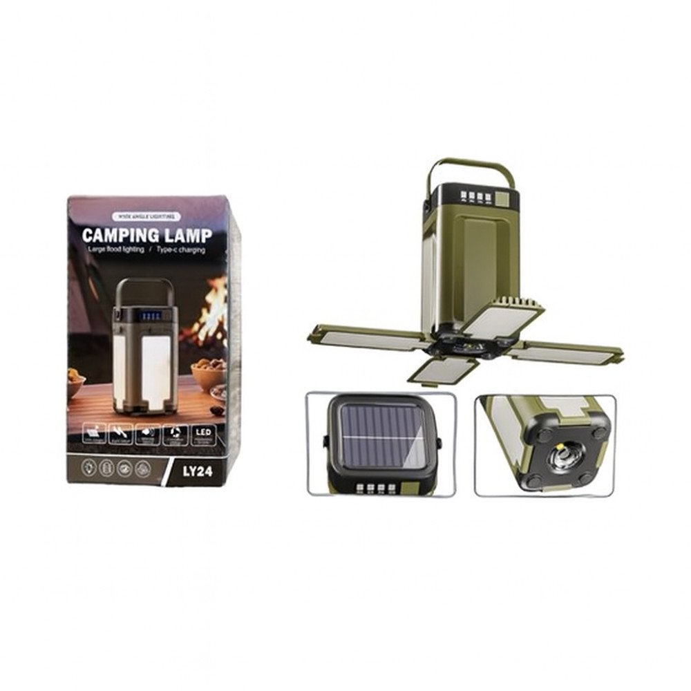 Lámpara Camping Solar 4 Aspas Plegable 1 Pza por mayor en Chile
