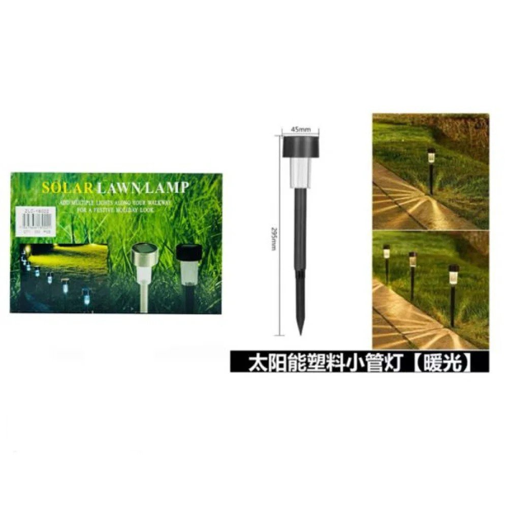 Estaca Solar Mini para Jardín Luz Cálida Ø45mm · 386mm alto · 1 Pza por mayor en Chile