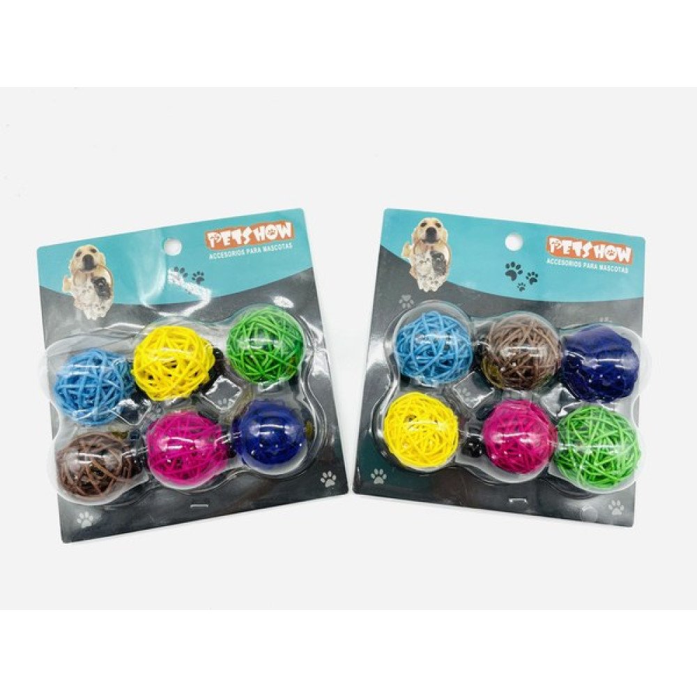 SET DE BOLAS DE RATAN 6 PZA por mayor en Chile