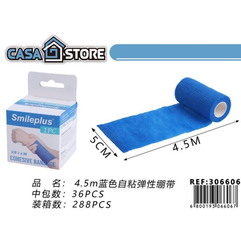 Venda elástica autoadhesiva azul de 5 cm x 4.5 m 5 X 4,5 CM por mayor en Chile