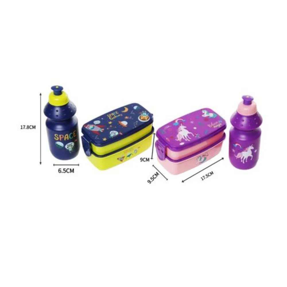 Set de lonchera y botella de agua 17.8 X 6.5CM - 9 X 9.5 X 17.5 por mayor en Chile