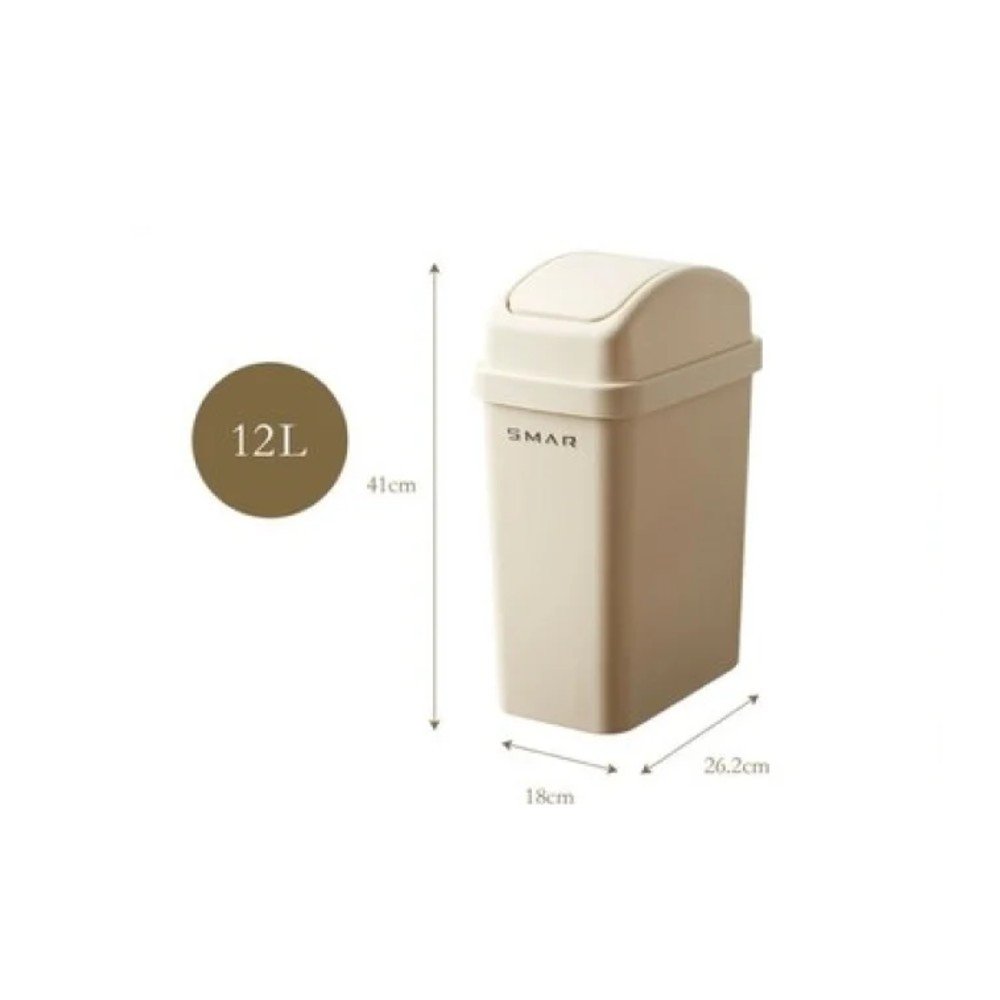 Papelera de 15 L con tapa ranurada 15L - 18 X 26.2 X 41CM por mayor en Chile
