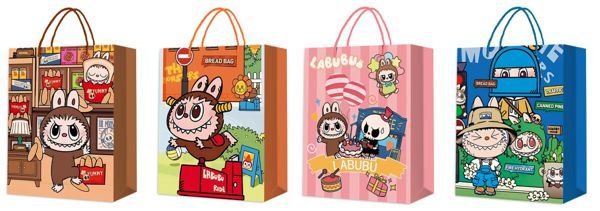 BOLSA DE CARTON LABUBU 32 X 40 X 10 CM por mayor en Chile