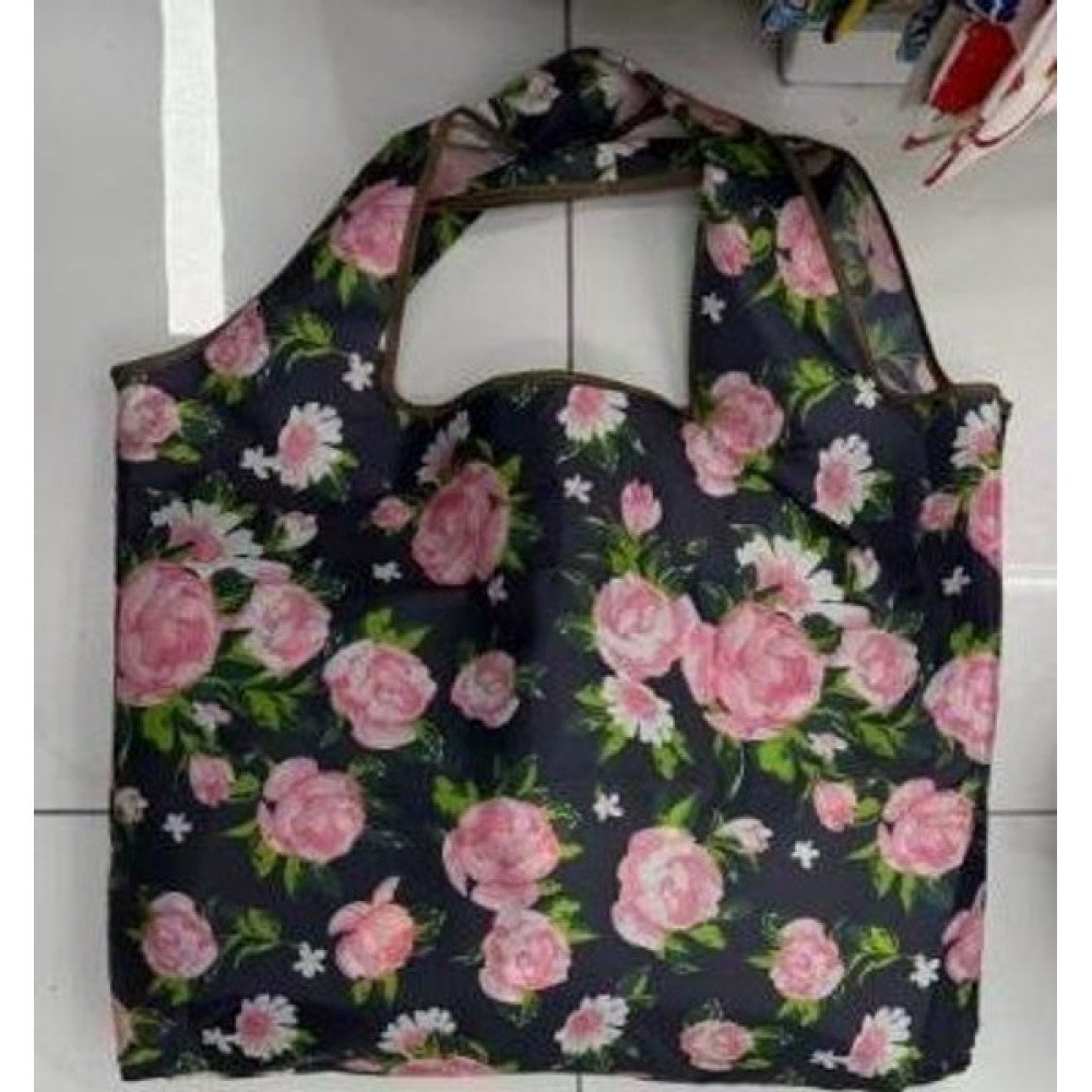 BOLSA NAILON ESTAMPADO FLORES 58 X 68 CM por mayor en Chile