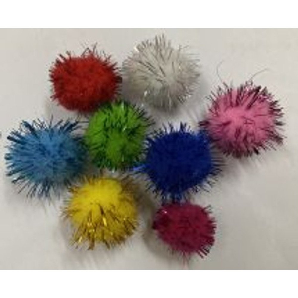 POMPONES COLORES SURTIDOS 70 PZA-1,5 CM por mayor en Chile