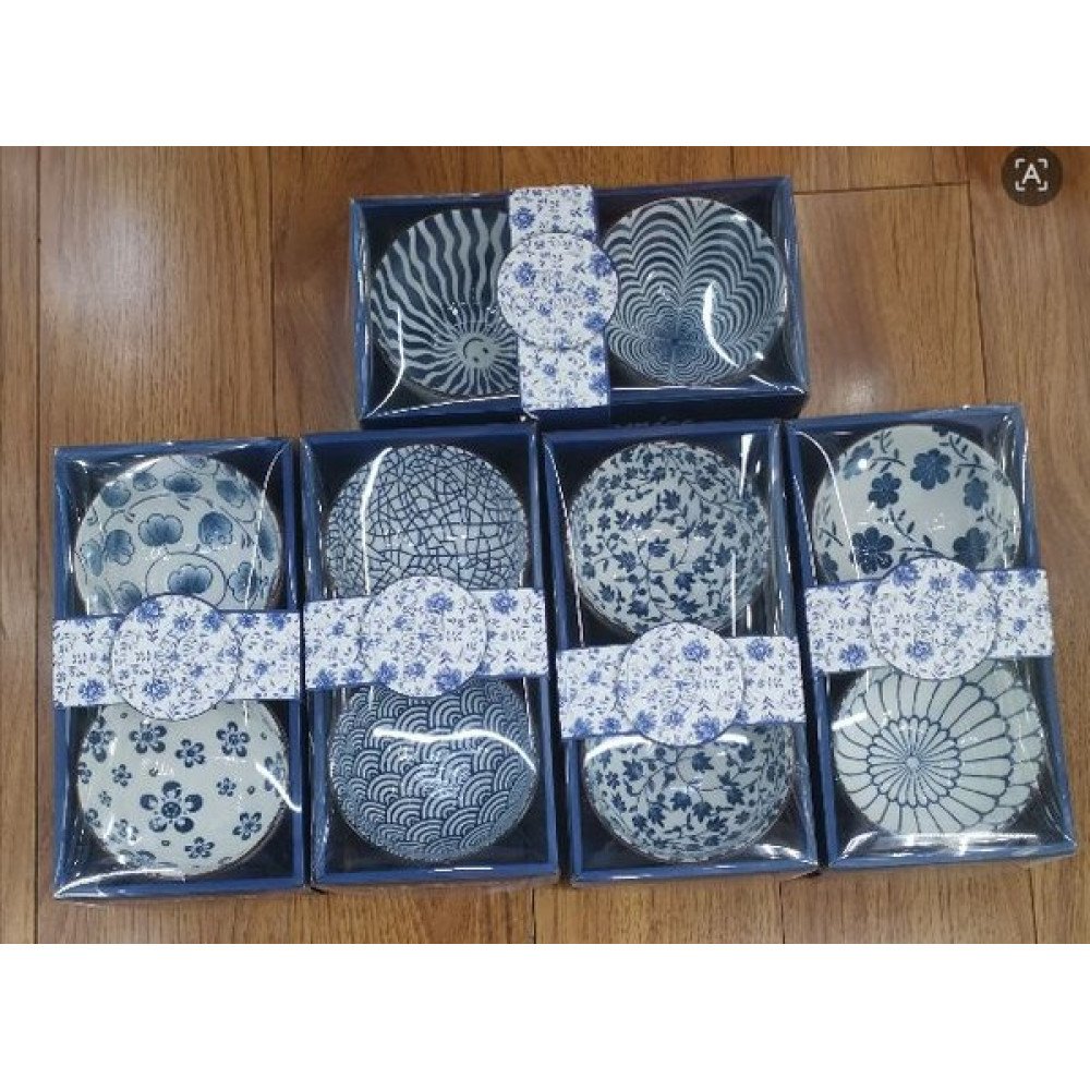 SET CUENCOS CERAMICA AZUL 2 PZA-6 PULGADAS por mayor en Chile