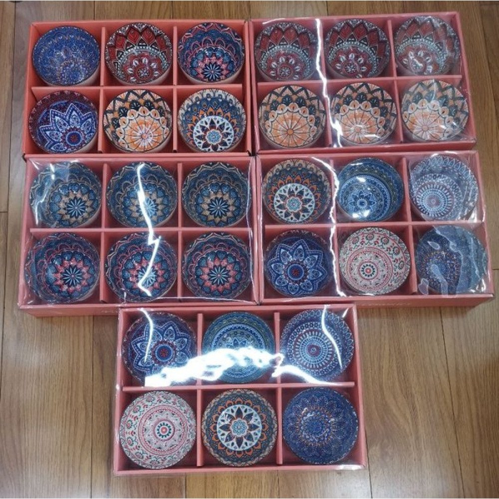 SET CUENCOS CERAMICA COLOR 6 PZA-6 PULGADAS por mayor en Chile
