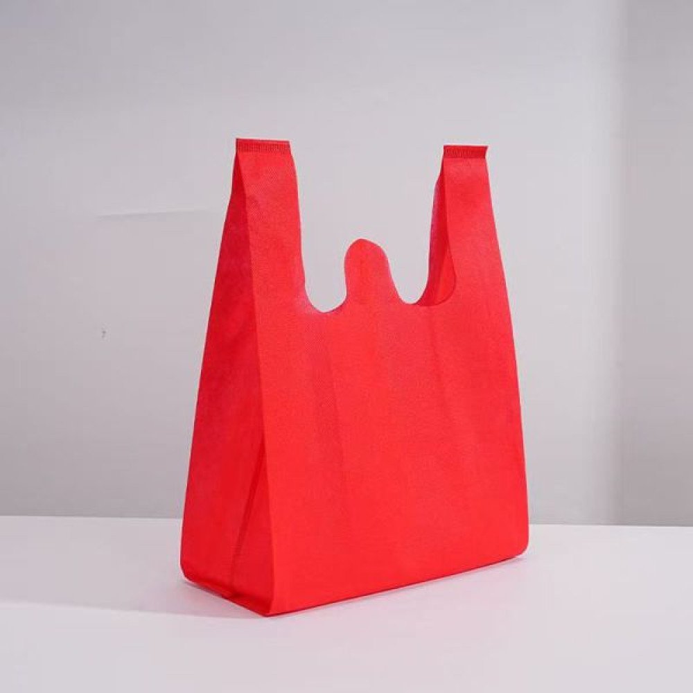BOLSA CAMISA ECOLOGICA REUTILIZABLE ROJA 35 X 60 X 16 CM por mayor en Chile