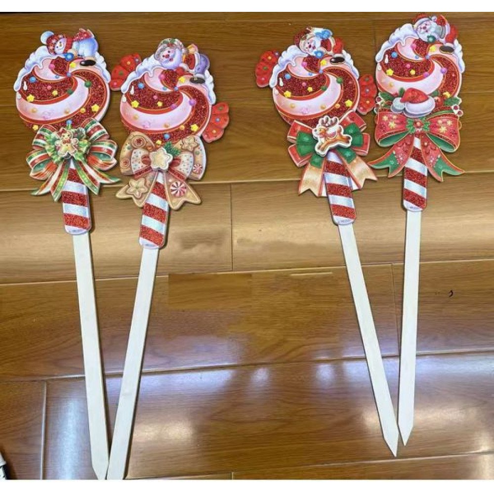 NAVIDAD ESTACA CARAMELO LAZO 72 cm por mayor en Chile