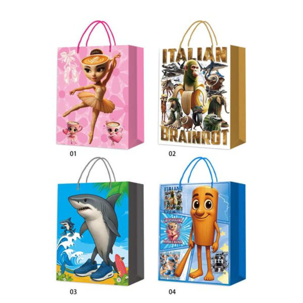 BOLSA DE REGALO GRANDE TRALALERO TRALALA 1 PZA por mayor en Chile