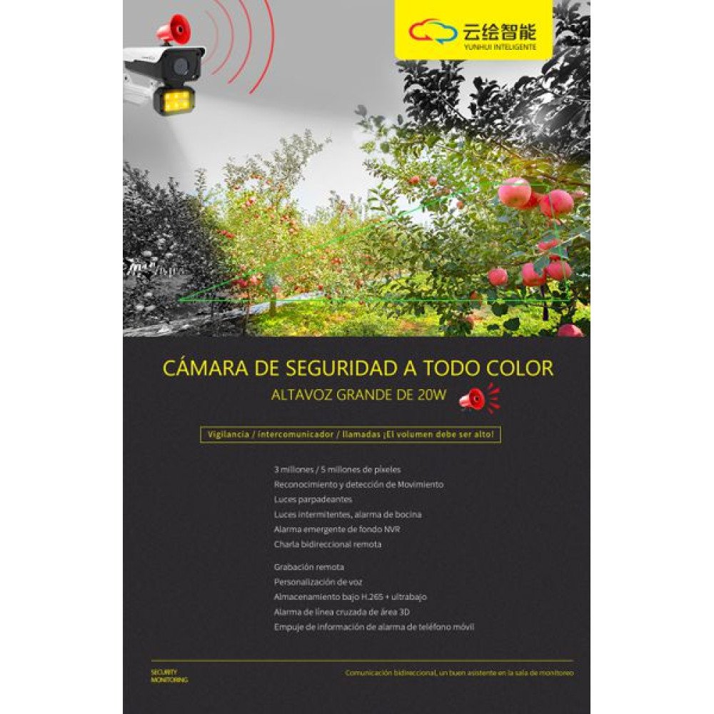 CAMARA DE SEGURIDAD A TODO COLOR 20 W por mayor en Chile