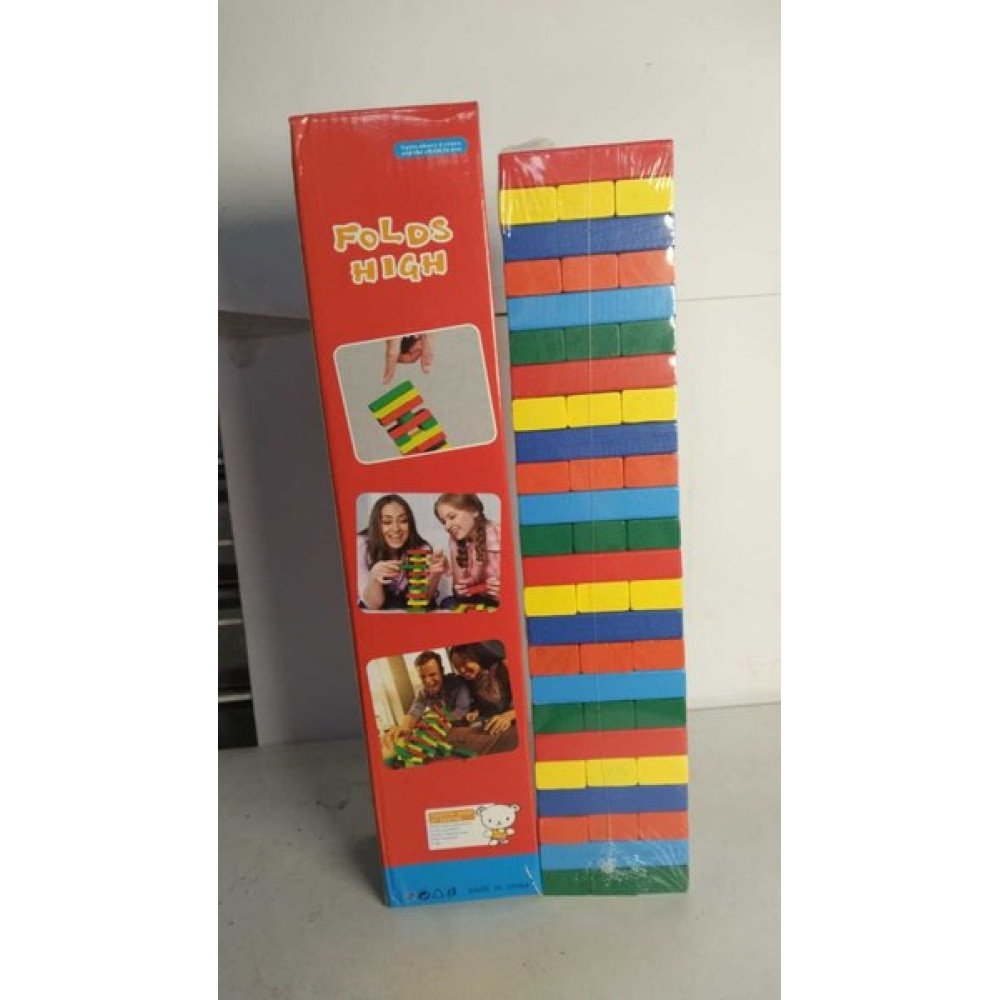 JENGA DE MADERA COLORES 72 PZA por mayor en Chile
