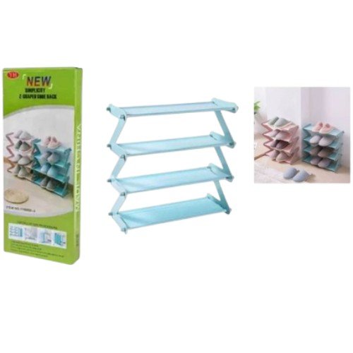 Zapatero Organizador de 4 Niveles con Estructura Plegable en Z y Diseño Compacto por mayor Hogar por mayor